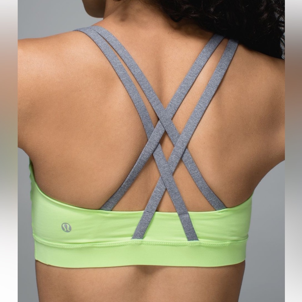 Lululemon Energy Bra Clear Mint / Heathered Slate